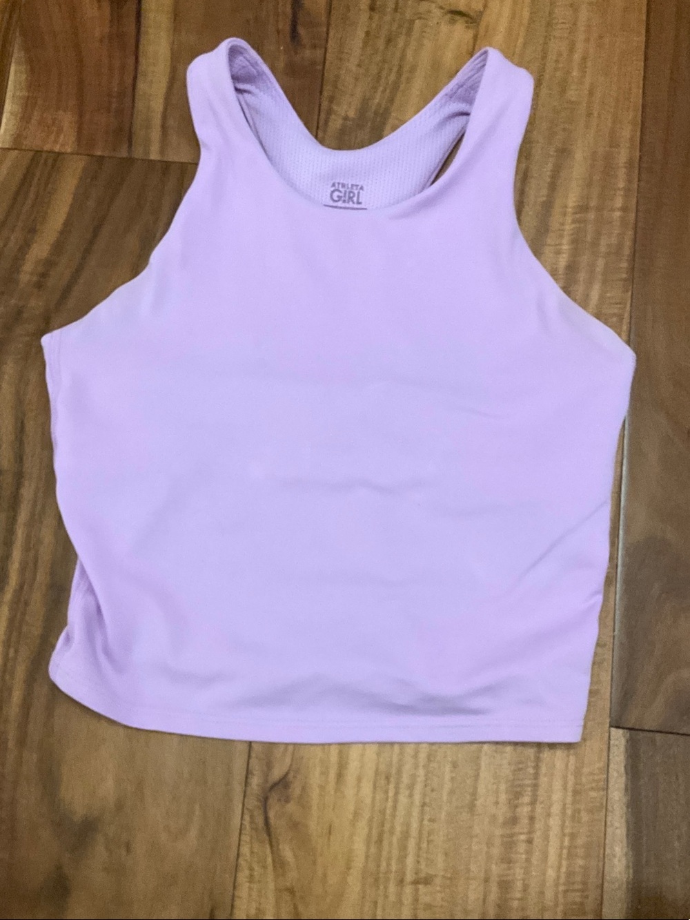 Athleta Pastel Lavender High-Neck Racerback Tank